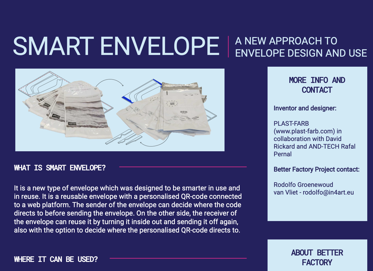 smart envelope factsheet smart envelope factsheet